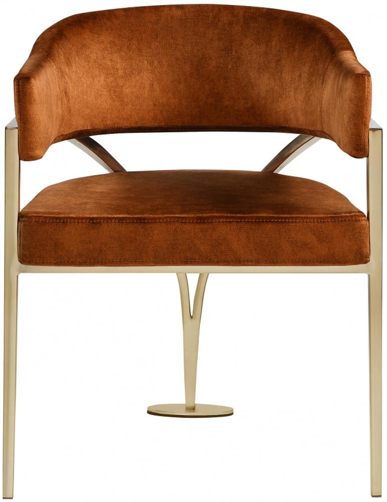 Meridian Furniture - Madelyn Cognac Velvet Dining Chair (Set of 2) - 553Cognac-C veiw 3