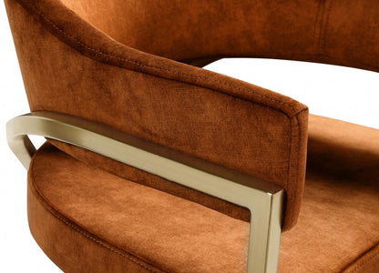 Meridian Furniture - Madelyn Cognac Velvet Dining Chair (Set of 2) - 553Cognac-C veiw 4