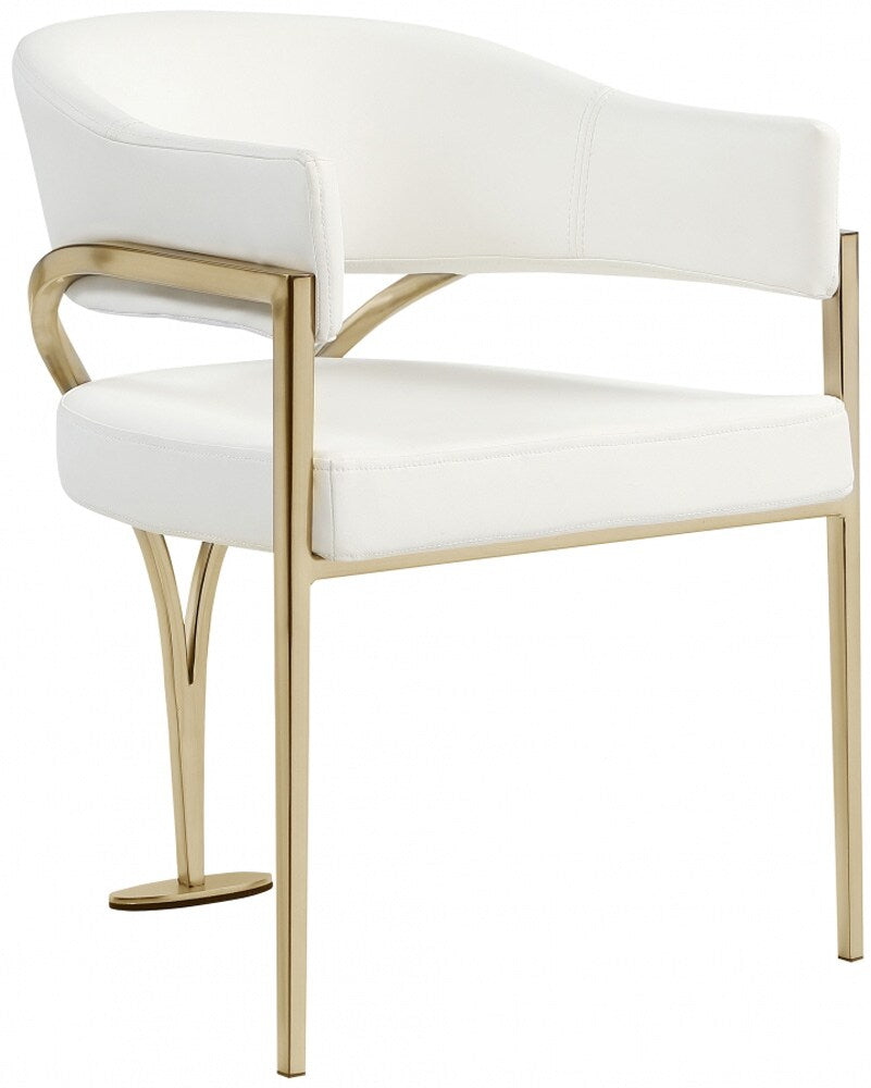 Meridian Furniture - Madelyn Cream Vegan Leather Dining Chair (Set of 2) - 553Cream-C veiw 1
