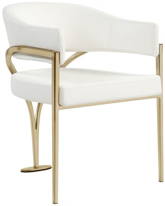 Meridian Furniture - Madelyn Cream Vegan Leather Dining Chair (Set of 2) - 553Cream-C veiw 1