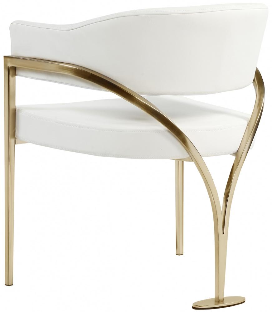 Meridian Furniture - Madelyn Cream Vegan Leather Dining Chair (Set of 2) - 553Cream-C veiw 2