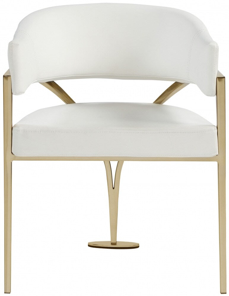 Meridian Furniture - Madelyn Cream Vegan Leather Dining Chair (Set of 2) - 553Cream-C veiw 3