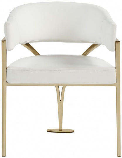 Meridian Furniture - Madelyn Cream Vegan Leather Dining Chair (Set of 2) - 553Cream-C veiw 3