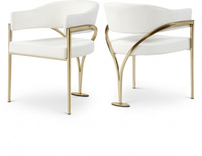 Meridian Furniture - Madelyn Cream Vegan Leather Dining Chair (Set of 2) - 553Cream-C veiw 5