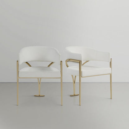 Meridian Furniture - Madelyn Cream Vegan Leather Dining Chair (Set of 2) - 553Cream-C veiw 6