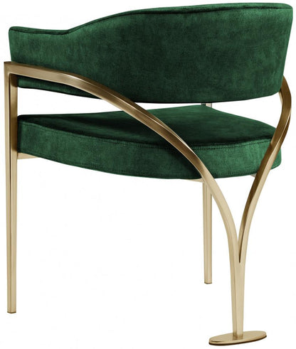 Meridian Furniture - Madelyn Green Velvet Dining Chair (Set of 2) - 553Green-C veiw 2