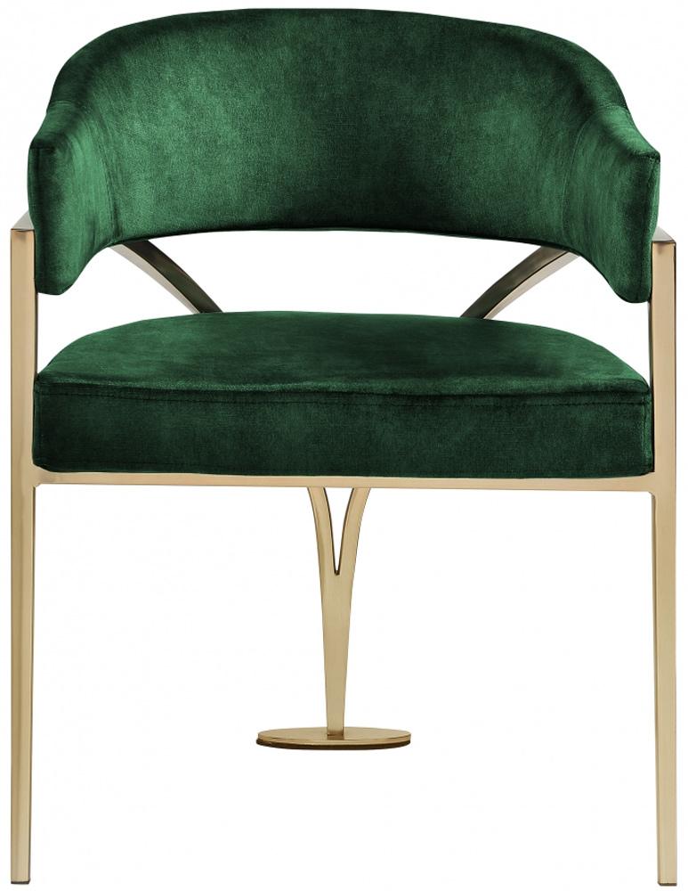 Meridian Furniture - Madelyn Green Velvet Dining Chair (Set of 2) - 553Green-C veiw 3
