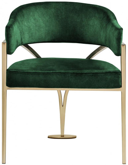 Meridian Furniture - Madelyn Green Velvet Dining Chair (Set of 2) - 553Green-C veiw 3