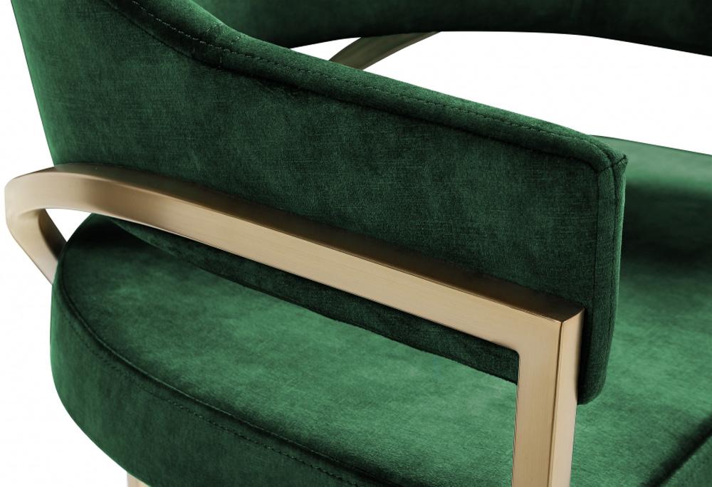 Meridian Furniture - Madelyn Green Velvet Dining Chair (Set of 2) - 553Green-C veiw 4