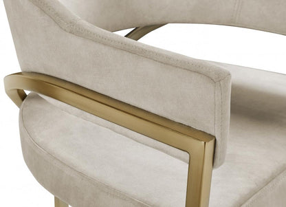 Meridian Furniture - Madelyn Stone Velvet Dining Chair (Set of 2) - 553Stone-C veiw 4