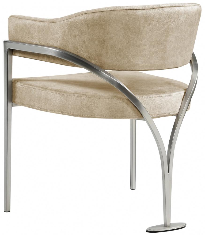 Meridian Furniture - Madelyn Beige Velvet Dining Chair (Set of 2) - 554Beige-C veiw 2