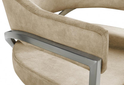 Meridian Furniture - Madelyn Beige Velvet Dining Chair (Set of 2) - 554Beige-C veiw 4