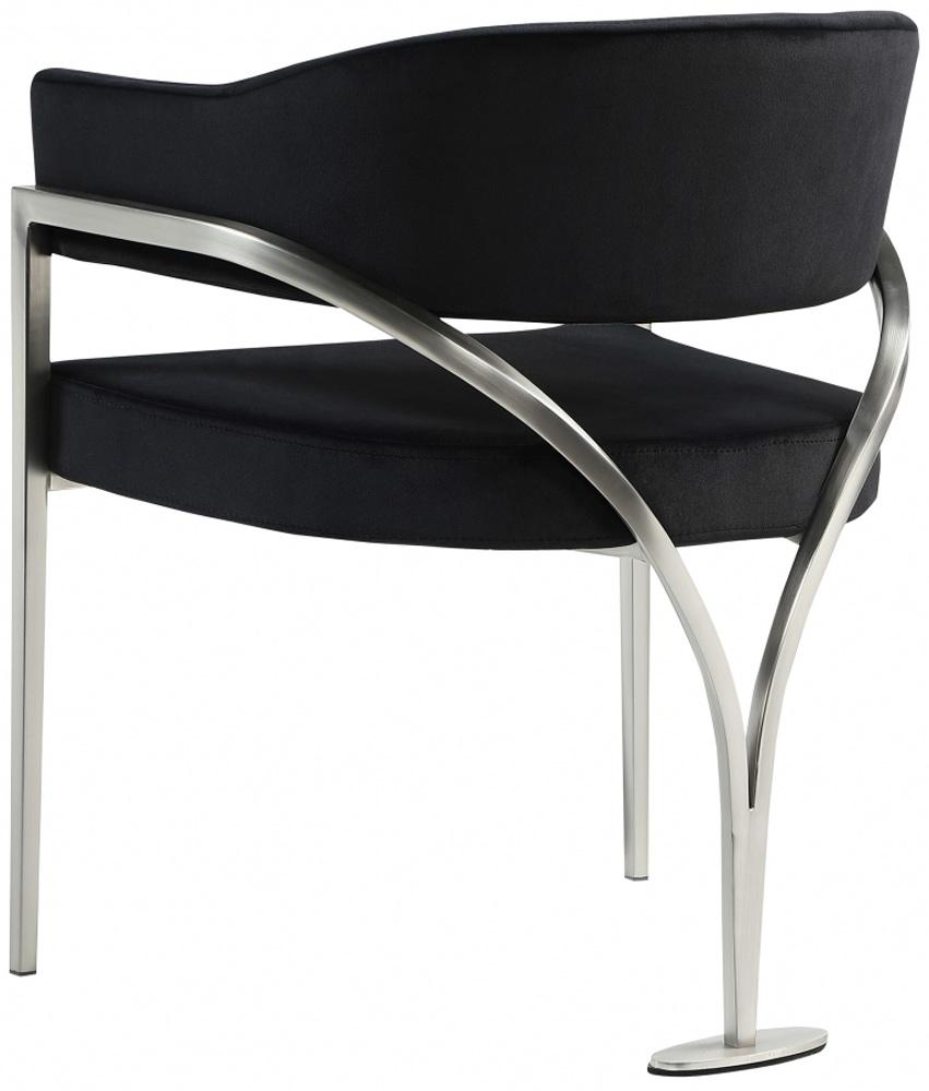 Meridian Furniture - Madelyn Black Velvet Dining Chair (Set of 2) - 554Black-C veiw 2
