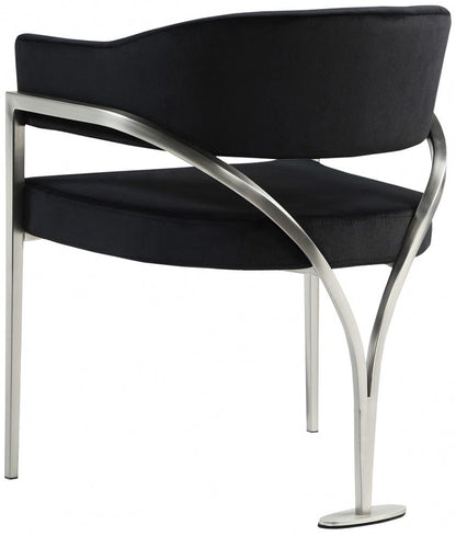 Meridian Furniture - Madelyn Black Velvet Dining Chair (Set of 2) - 554Black-C veiw 2