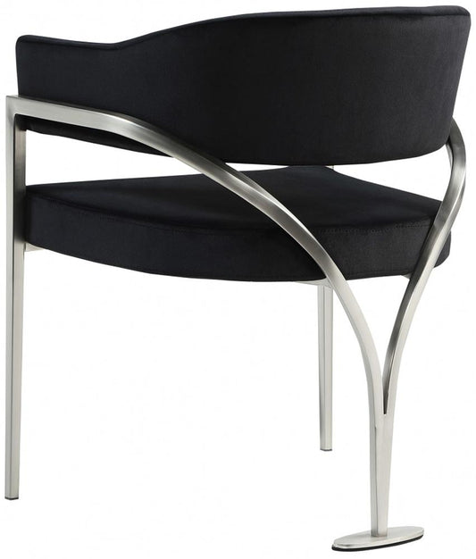 Meridian Furniture - Madelyn Black Velvet Dining Chair (Set of 2) - 554Black-C veiw 2