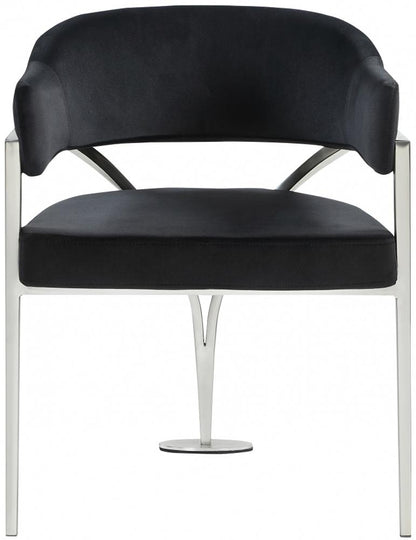Meridian Furniture - Madelyn Black Velvet Dining Chair (Set of 2) - 554Black-C veiw 3