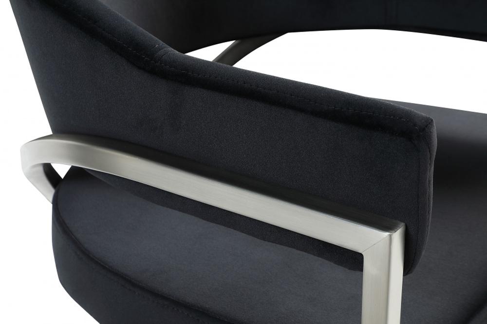 Meridian Furniture - Madelyn Black Velvet Dining Chair (Set of 2) - 554Black-C veiw 4