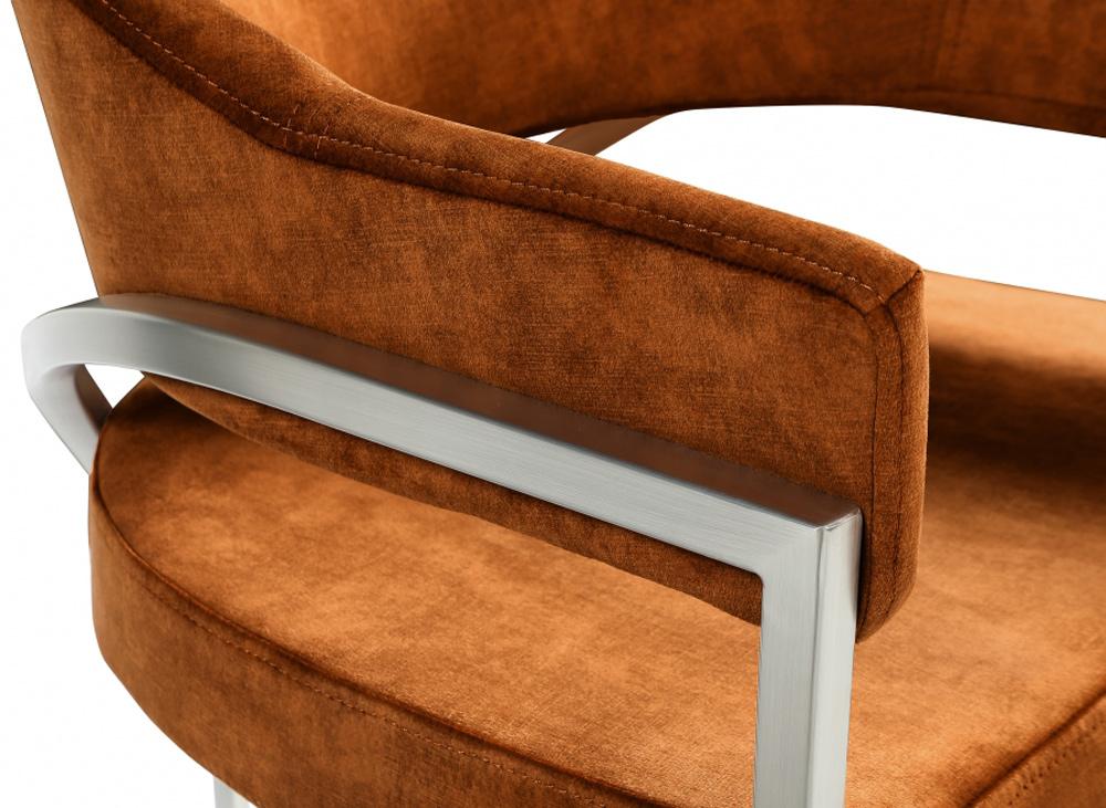 Meridian Furniture - Madelyn Cognac Velvet Dining Chair (Set of 2) - 554Cognac-C veiw 4