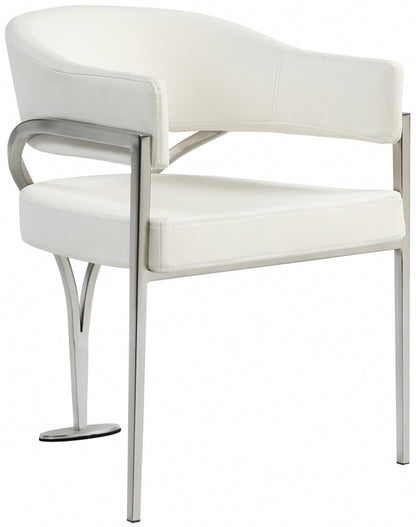 Meridian Furniture - Madelyn Cream Vegan Leather Dining Chair (Set of 2) - 554Cream-C veiw 1
