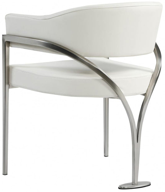Meridian Furniture - Madelyn Cream Vegan Leather Dining Chair (Set of 2) - 554Cream-C veiw 2