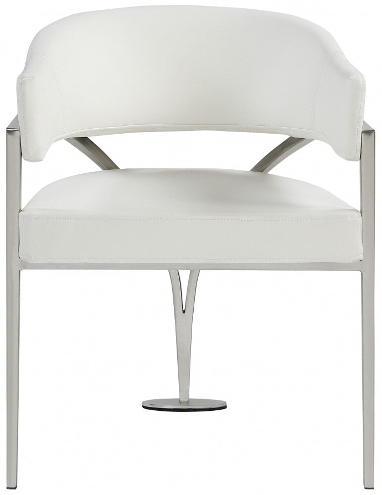 Meridian Furniture - Madelyn Cream Vegan Leather Dining Chair (Set of 2) - 554Cream-C veiw 3