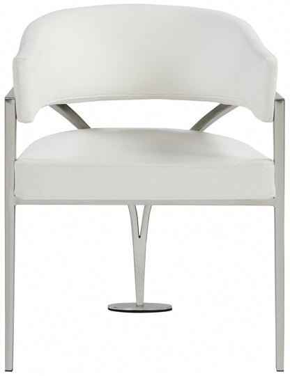 Meridian Furniture - Madelyn Cream Vegan Leather Dining Chair (Set of 2) - 554Cream-C veiw 3