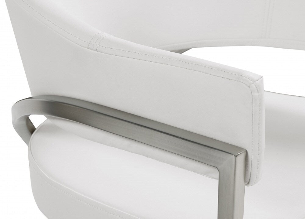 Meridian Furniture - Madelyn Cream Vegan Leather Dining Chair (Set of 2) - 554Cream-C veiw 4