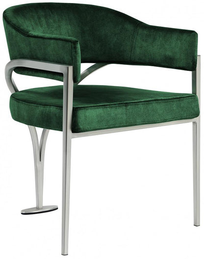 Meridian Furniture - Madelyn Green Velvet Dining Chair (Set of 2) - 554Green-C veiw 1