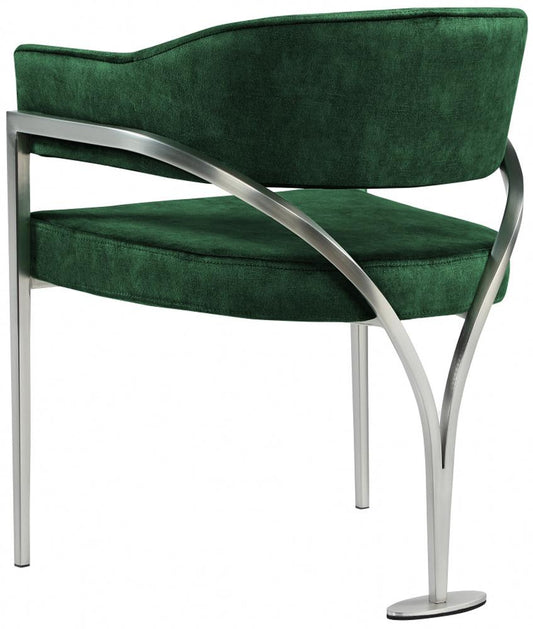Meridian Furniture - Madelyn Green Velvet Dining Chair (Set of 2) - 554Green-C veiw 2