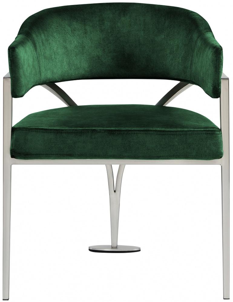 Meridian Furniture - Madelyn Green Velvet Dining Chair (Set of 2) - 554Green-C veiw 3