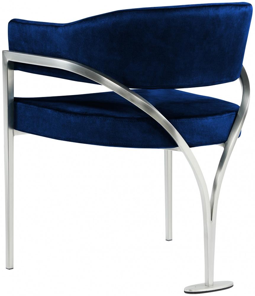 Meridian Furniture - Madelyn Navy Velvet Dining Chair (Set of 2) - 554Navy-C veiw 2