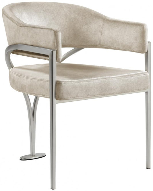Meridian Furniture - Madelyn Stone Velvet Dining Chair (Set of 2) - 554Stone-C veiw 1