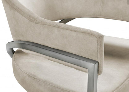 Meridian Furniture - Madelyn Stone Velvet Dining Chair (Set of 2) - 554Stone-C veiw 4