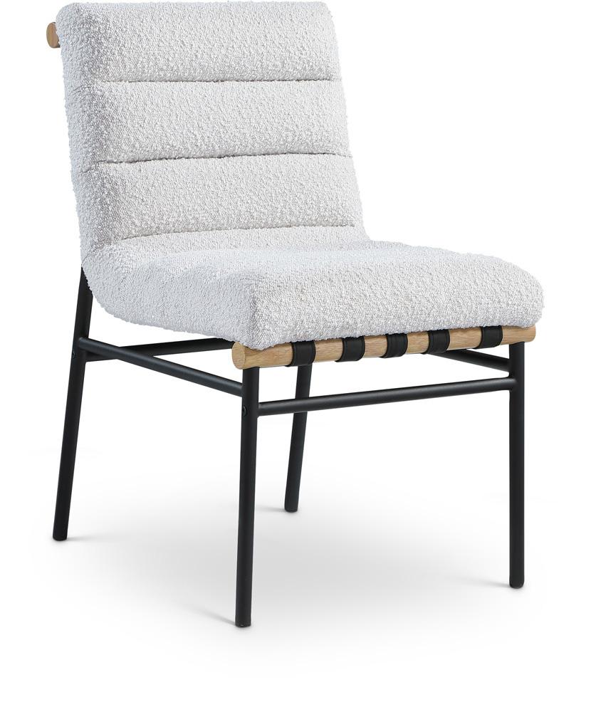 Meridian Furniture - Burke Cream Boucle Fabric Dining Chair (Set of 2) - 590Cream-C veiw 1