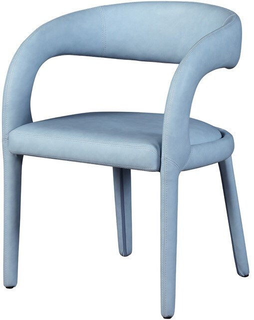 Meridian Furniture - Sylvester Light Blue Vegan Leather Dining Chair - 987LtBlu-C veiw 1