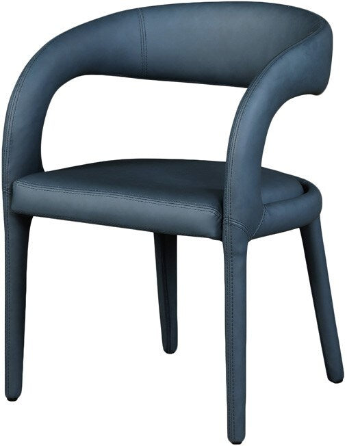 Meridian Furniture - Sylvester Navy Vegan Leather Dining Chair - 987Navy-C veiw 1