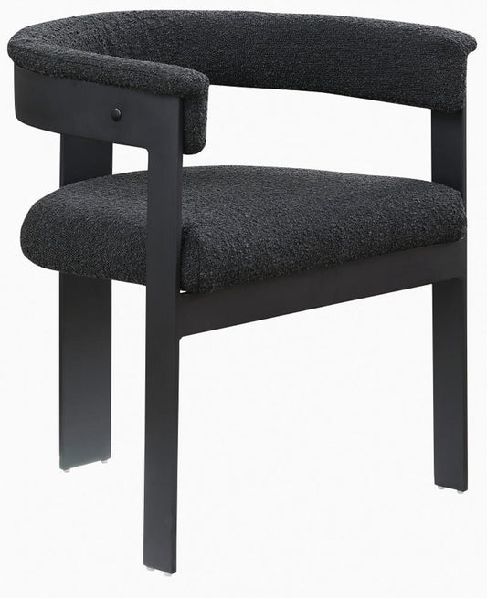 Meridian Furniture - Romeo Black Boucle Fabric Dining Chair (Set of 2) - 471Black-C veiw 1