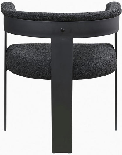 Meridian Furniture - Romeo Black Boucle Fabric Dining Chair (Set of 2) - 471Black-C veiw 2