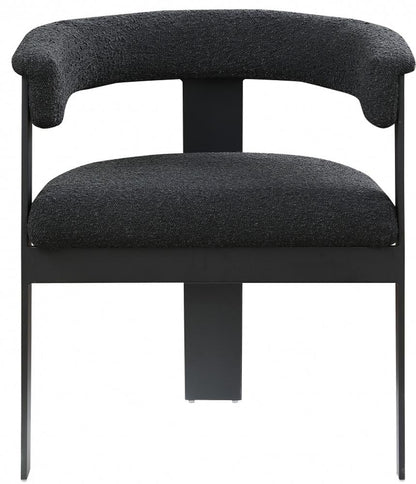 Meridian Furniture - Romeo Black Boucle Fabric Dining Chair (Set of 2) - 471Black-C veiw 3