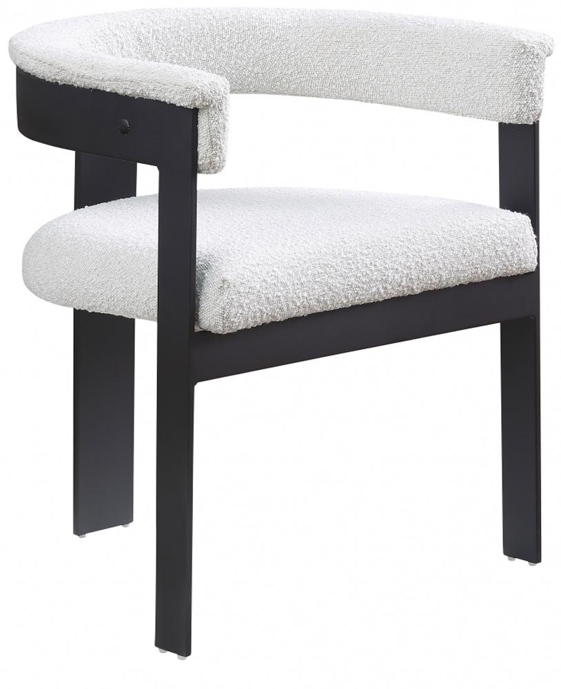 Meridian Furniture - Romeo Cream Boucle Fabric Dining Chair (Set of 2) - 471Cream-C veiw 1