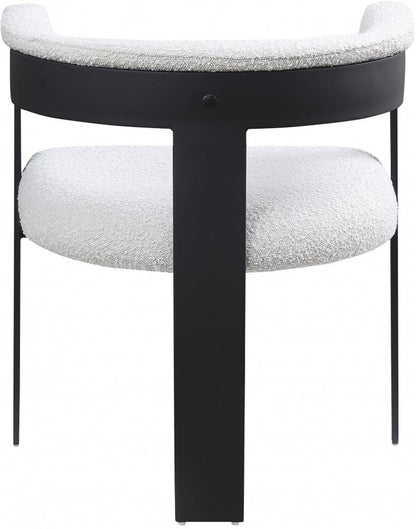 Meridian Furniture - Romeo Cream Boucle Fabric Dining Chair (Set of 2) - 471Cream-C veiw 2