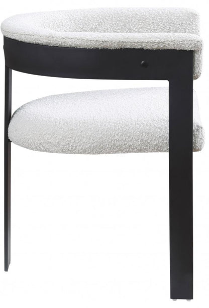 Meridian Furniture - Romeo Cream Boucle Fabric Dining Chair (Set of 2) - 471Cream-C veiw 4