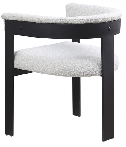 Meridian Furniture - Romeo Cream Boucle Fabric Dining Chair (Set of 2) - 471Cream-C veiw 5