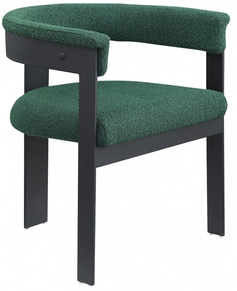 Meridian Furniture - Romeo Green Boucle Fabric Dining Chair (Set of 2) - 471Green-C veiw 1