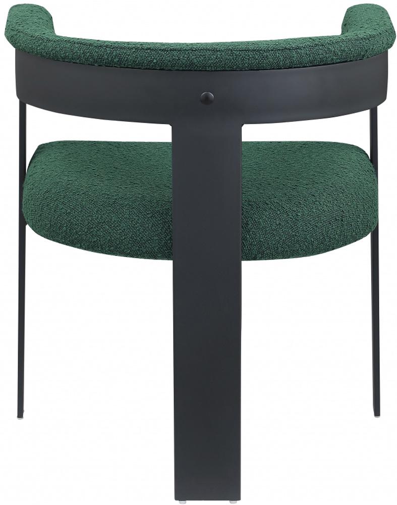 Meridian Furniture - Romeo Green Boucle Fabric Dining Chair (Set of 2) - 471Green-C veiw 2