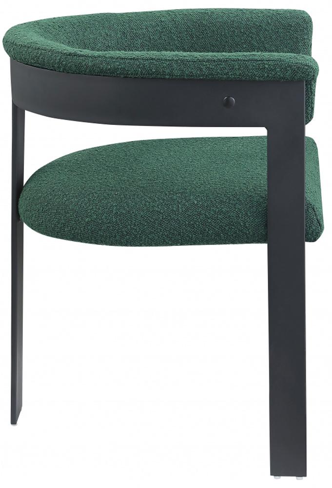 Meridian Furniture - Romeo Green Boucle Fabric Dining Chair (Set of 2) - 471Green-C veiw 4