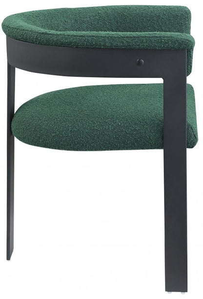 Meridian Furniture - Romeo Green Boucle Fabric Dining Chair (Set of 2) - 471Green-C veiw 4