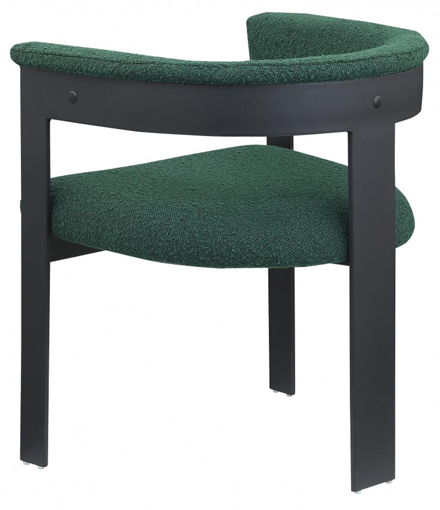 Meridian Furniture - Romeo Green Boucle Fabric Dining Chair (Set of 2) - 471Green-C veiw 5