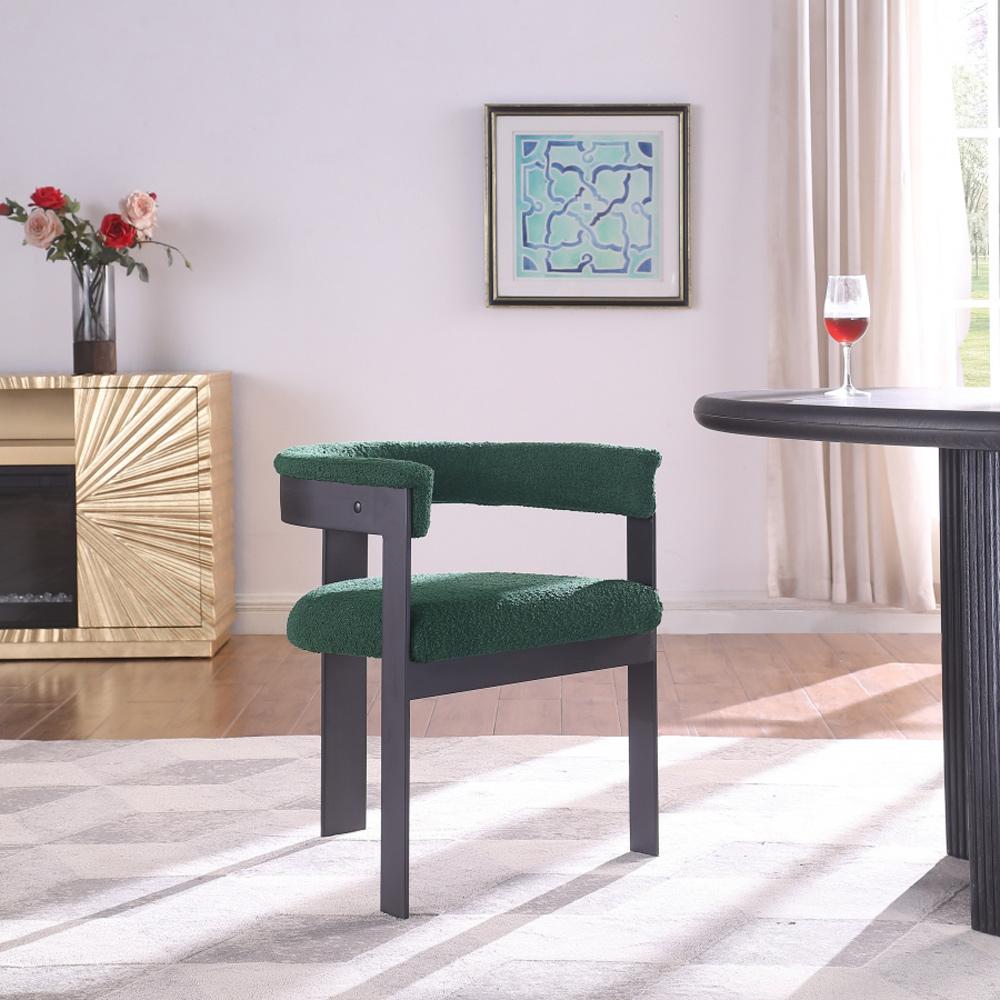 Meridian Furniture - Romeo Green Boucle Fabric Dining Chair (Set of 2) - 471Green-C veiw 6