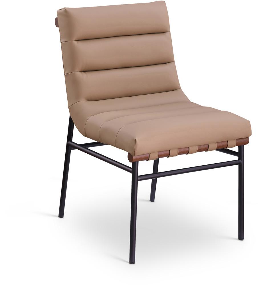 Meridian Furniture - Burke Tan Vegan Leather Dining Chair (Set of 2) - 577Tan-C veiw 1